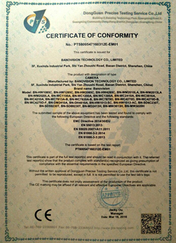 Certificate Cam.