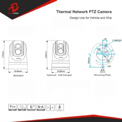 Security IP67 Vehicle Camera IP Thermal Imaging PTZ Dome CCTV Camera